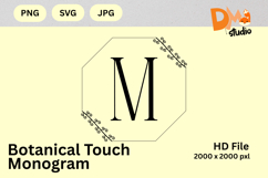 Botanical Touch Monogram - Nature Inspired Letters Product Image 1
