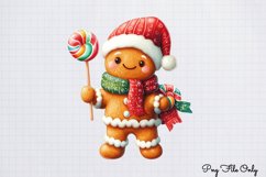 Christmas Gingerbread Man Clipart PNG Product Image 1