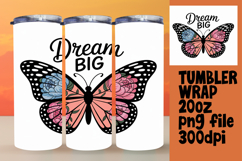 RADIANT PNG Tumbler Design 20oz , Butterfly Product Image 1