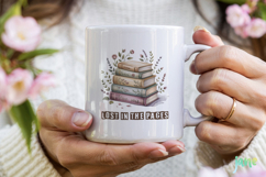 Cottagecore Books and Flowers Clipart Product Image 3