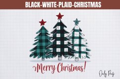 Black-White-Plaid-Christmas Sublimation Product Image 1