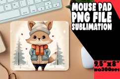 Winter Animal Watercolor Journey - Sublimation Mouse Pad Product Image 1