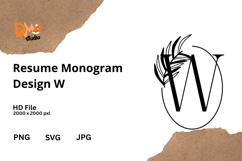 Resume Monogram Design Product Image 1