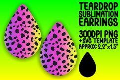 Glitter Leopard Print Teardrop Earring Design Delight Product Image 1