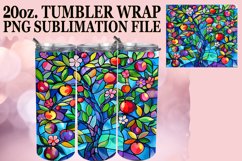 Stained Glass Tree Tumbler 20oz Wrap Colorful Art Product Image 1