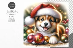 Winter, Christmas, Puppy, JPG, Junk journal, Product Image 1