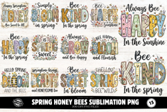 Spring Honey Bees Sublimation PNG Product Image 1