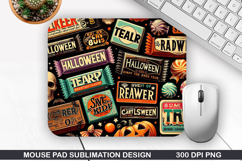 Halloween Mouse Pad Sublimation, Halloween Mouse Pad PNG Product Image 1