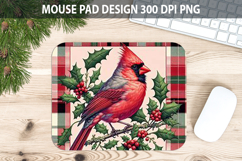 Christmas Cardinal Mouse Pad Sublimation - Animal PNG Design Product Image 1