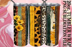 Leopard and Flower 3D Tumbler Wrap Patterns Product Image 1