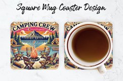 Camping Crew Mug coaster | Coaster | Sublimation Design Product Image 1