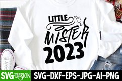 Little Mister 2023 SVG Cut File,New Year SVG Cut File Product Image 1