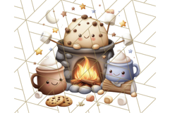 Cozy Cookie Village Clipart, Gingerbread Holiday PNG Product Image 3