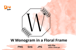 Monogram in a Floral Frame Product Image 1