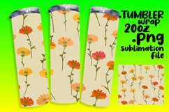 Bohemian Spring Flower Pattern Tumbler Wrap Product Image 1