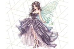 Gothic Fairy &amp; Potion Clipart, Dark Fantasy PNG Printable Product Image 3