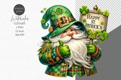 St Patrick Gnome, Gnome clipart, Gnome sublimation Product Image 1