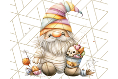 Spooky Cute Halloween Gnome PNG Clipart, Witch Ghost Bat Product Image 3