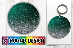 Sparkle Leopard Petal Sublimation Circle: Keychain, Coaster Product Image 1