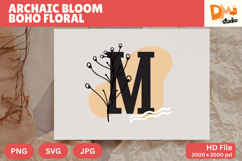 Archaic Bloom Boho Floral Monogram Product Image 1