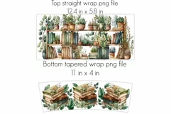 Books And Plants 40oz Quencher Tumbler Sublimation Design Product Image 2