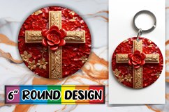Luminous Watercolor Cross Keychain Accent Product Image 1