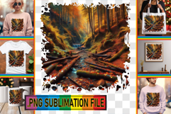 Playful TOTE BAG Gift PNG, Autumn Product Image 1