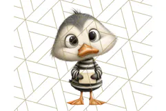 Cute Animals in Jail Clipart PNG, Funny Prisoner Critters Product Image 3