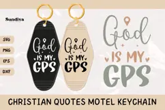 Christian Quote Motel Keychain SVG | God Is My GPS Product Image 1
