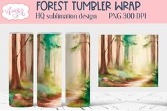 Watercolor Forest Tumbler Wrap Sublimation PNG BUNDLE Product Image 4