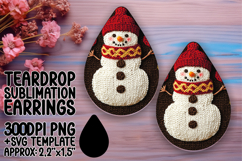Lovely Teardrop Design for Sublimation Projects , Snowman Product Image 1