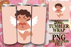 Bright mornings 20oz tumbler wrap, Cupid Product Image 1