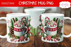 Hot cocoa mug PNG wrap, Christmas coffee mug PNG Product Image 2