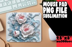 3D Flower in Hole Mouse Pad Sublimation Print PNG Product Image 1