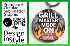 Bright Round Design Keychain Template , Father's Day Product Image 1