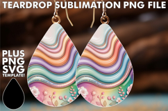 Radiant Teardrop Earrings Designs PNG, Pattern Product Image 1