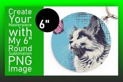 Playful Feline Sublimation: Round &amp; Coaster Product Image 1