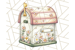 Pink Cottagecore Garden PNG Clipart, Vintage Floral Art Product Image 3