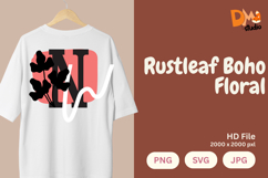 Rustleaf Boho Floral Monogram Product Image 1