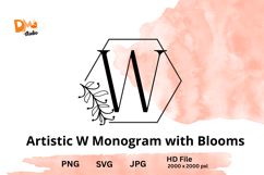 Artistic Monogram with Blooms Product Image 1
