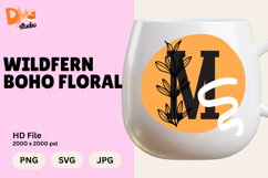 Wildfern Boho Floral Monogram Product Image 1