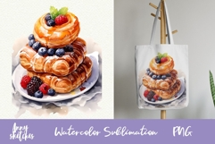 Dessert Watercolor Sublimation | Baking PNG Food clipart Product Image 1