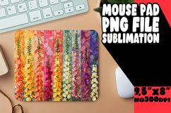 Elegant Striped Flower Mousepad - Classic Desk Accent Product Image 1