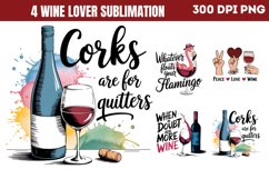 Wine Lover Sublimation Bundle PNG Product Image 4