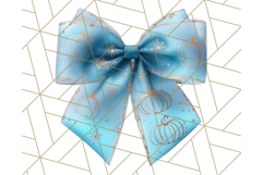 Halloween Bow Clipart, Bright Holiday Ribbon PNG Product Image 3