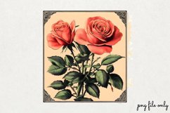 Valentines Romantic Retro Style Stamp Clipart PNG Product Image 1