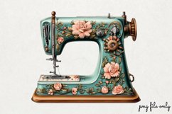 Retro Sewing Sublimation Clipart PNG Product Image 1