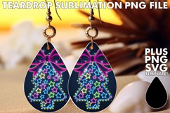 Playful Teardrop Earrings Gift Ideas, Neon Xmas Product Image 1
