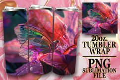 Teardrop Earrings with Shiny Butterfly Pattern 20oz Product Image 1