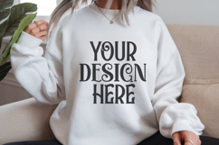 White Gildan 18000 Sweatshirt Mockups ,18000 Mockups Product Image 1